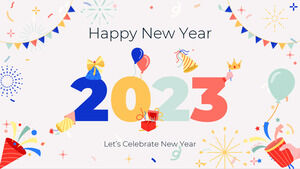 Modèle de présentation gratuit Happy New Year Celebration - Thème Google Slides et modèle PowerPoint