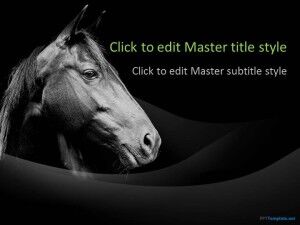 Kostenlose Black Horse PPT-Vorlage
