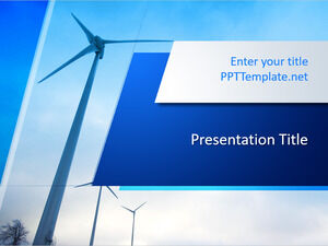 Modello PPT per l'energia eolica gratuita