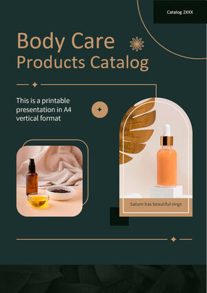 Body Care Products Catalog