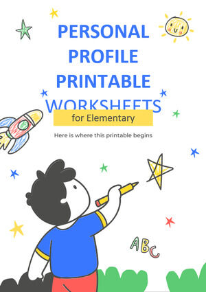 İlköğretim için Kişisel Profil Yazdırılabilir Çalışma Sayfaları