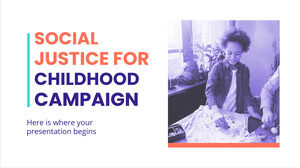 Çocukluk Kampanyası için Sosyal Adalet