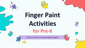 Finger Paint Activities for Pre-K