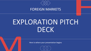 Pitch Deck zur Exploration ausländischer Märkte
