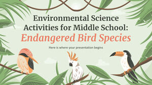 Занятия по экологии для средней школы: исчезающие виды птиц