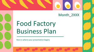 Geschäftsplan für Lebensmittelfabriken