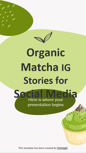 Histoires organiques de Matcha IG pour les médias sociaux
