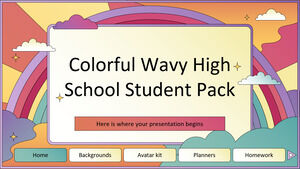 Kolorowy falisty pakiet ucznia liceum