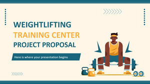 Proposition de projet de centre d'entraînement d'haltérophilie