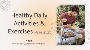 Newsletter di attività ed esercizi quotidiani salutari