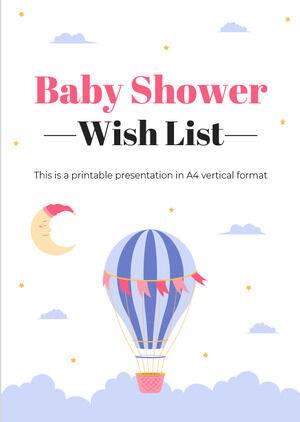 Baby Shower Wish List