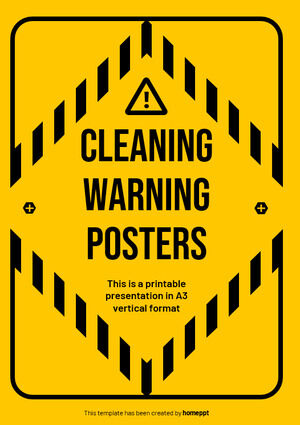 Poster di avvertenza per la pulizia