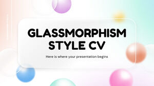 Glassmorphism Style CV