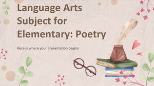 Limbă Artă Disciplina pentru elementar: Poezie