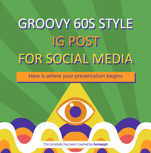 Groovy 60s Style IG Post لوسائل التواصل الاجتماعي