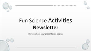 Buletin informativ cu activități științifice distractive