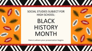 Social Studies Subject for High School: Black History Month