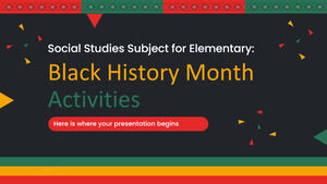 วิชาสังคมศึกษาระดับประถมศึกษา: กิจกรรมเดือนแห่งประวัติศาสตร์สีดำ