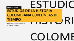 哥倫比亞歷史專業研究主題與時間表