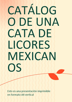 Catalogo di degustazione di liquori messicani