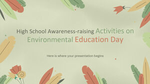 환경 교육의 날 고등학교 인식 제고 활동