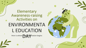 Activités élémentaires de sensibilisation lors de la Journée de l'éducation à l'environnement