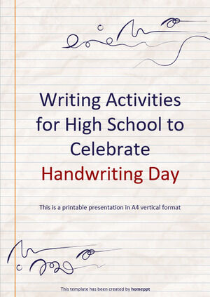 Schreibaktivitäten für die High School, um den Tag der Handschrift zu feiern