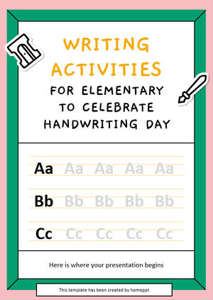 Attività di scrittura per la scuola elementare per celebrare la giornata della scrittura a mano