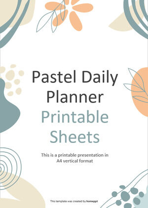 Pastel Daily Planner 可打印紙張