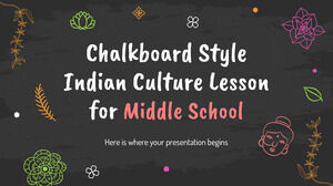 Lección de cultura india estilo pizarra para la escuela secundaria