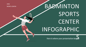 Infografía del centro deportivo de bádminton