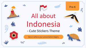 Tutto sull'Indonesia - Tema di adesivi carini per Pre-K