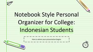 主題/筆記本風格個人組織者大學印度尼西亞學生