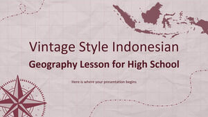 Урок индонезийской географии в винтажном стиле для средней школы
