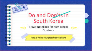 Что можно и чего нельзя делать в Южной Корее - записная книжка для старшеклассников