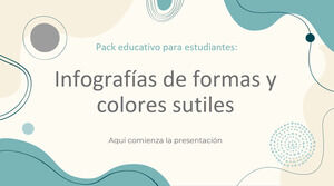 学生信息图表的微妙形状和颜色教育包
