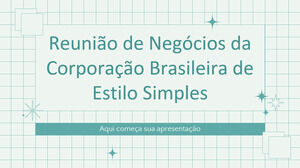 Réunion d'affaires simple d'une société brésilienne