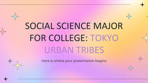 Hauptfach Sozialwissenschaften für das College: Tokyo Urban Tribes
