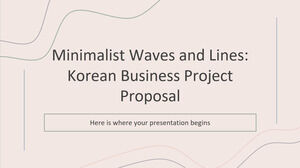 Vagues et lignes minimalistes : proposition de projet d'entreprise coréenne