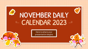 Calendario giornaliero di novembre 2023
