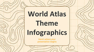 Infographie sur le thème de l'Atlas mondial