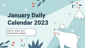 Calendario giornaliero di gennaio 2023