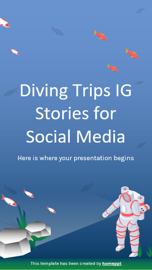 Histórias de IG de viagens de mergulho para mídias sociais