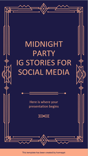 Midnight Party IG Stories para mídias sociais