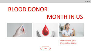 Monat der Blutspende in den USA