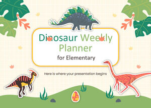 Agenda settimanale dei dinosauri per la scuola elementare