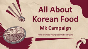 Totul despre hrana coreeană campania MK
