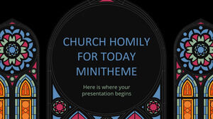Bugünün Mini Teması için Kilise Vaazları