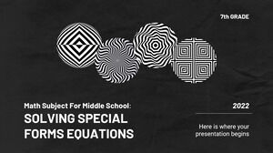 Sujet de mathématiques pour le collège - 7e année : résolution d'équations de formes spéciales