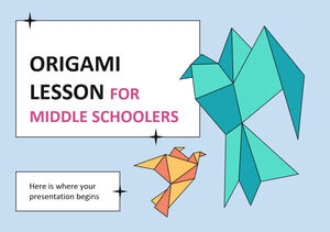Origami-Lektion für Mittelschüler
